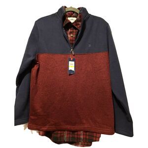 NWT Quarter Zip Izod PLUS Preowned NE Outfitters Flannel Shirt - Combo Mens Med